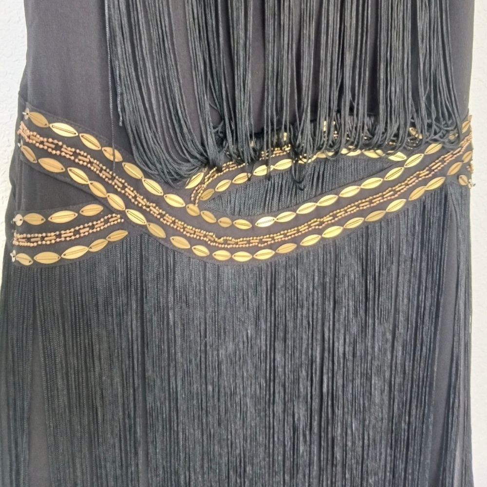 Fringe and beaded drop waist dress - Picture 2 of 5